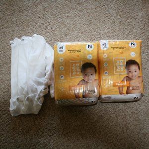 Newborn Onesie and Diaper Bundle